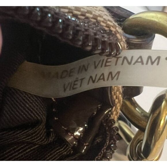 Coach Signature Jacquard Crossbody Bag With Certificate Of Authenticity Brown Ta - Picture 9 of 11